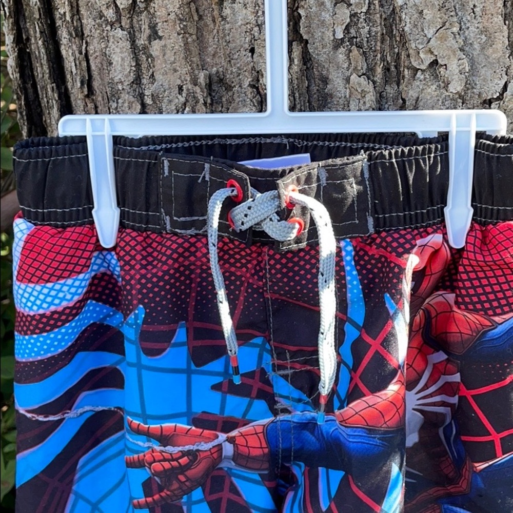 Marvel Spider-Man Elastic Waist Swim Trunks Boys 4/5 Swimming Beach